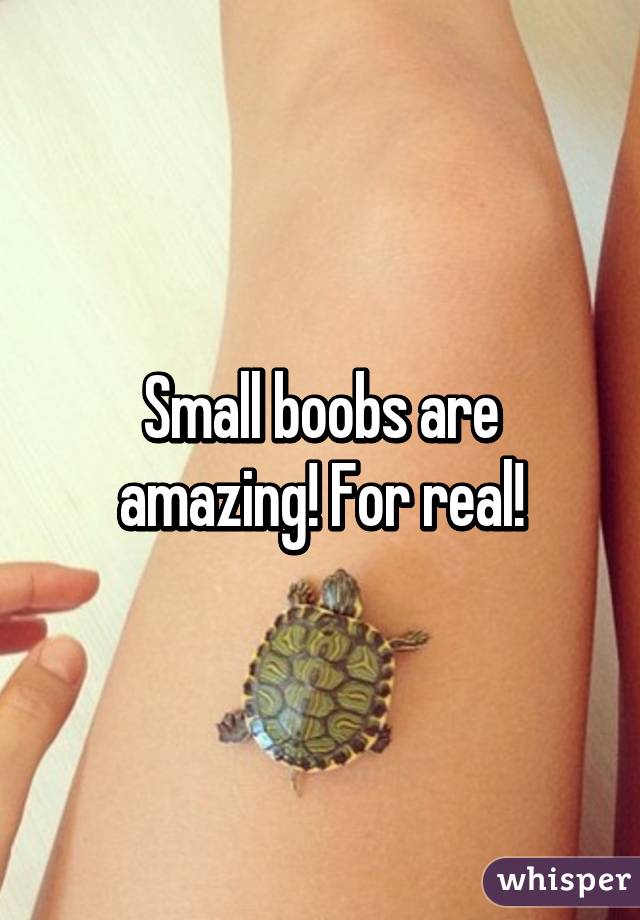 Small boobs are amazing! For real!