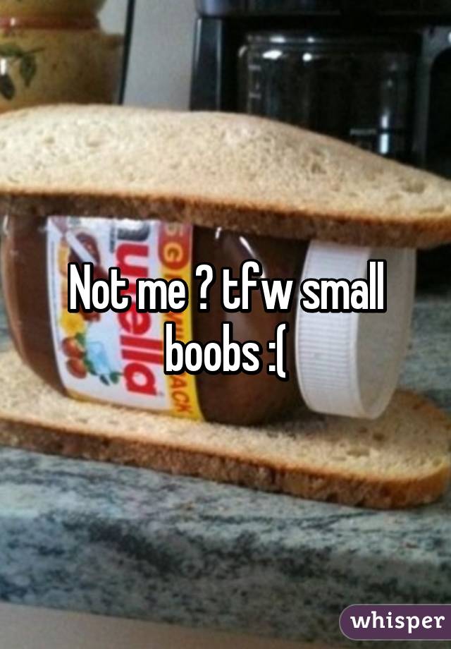 Not me 😂 tfw small boobs :(