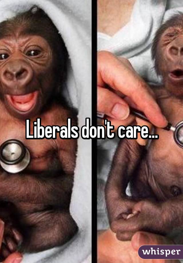 Liberals don't care...