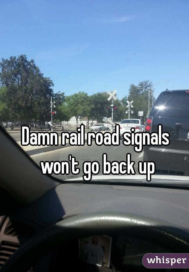 Damn rail road signals won't go back up