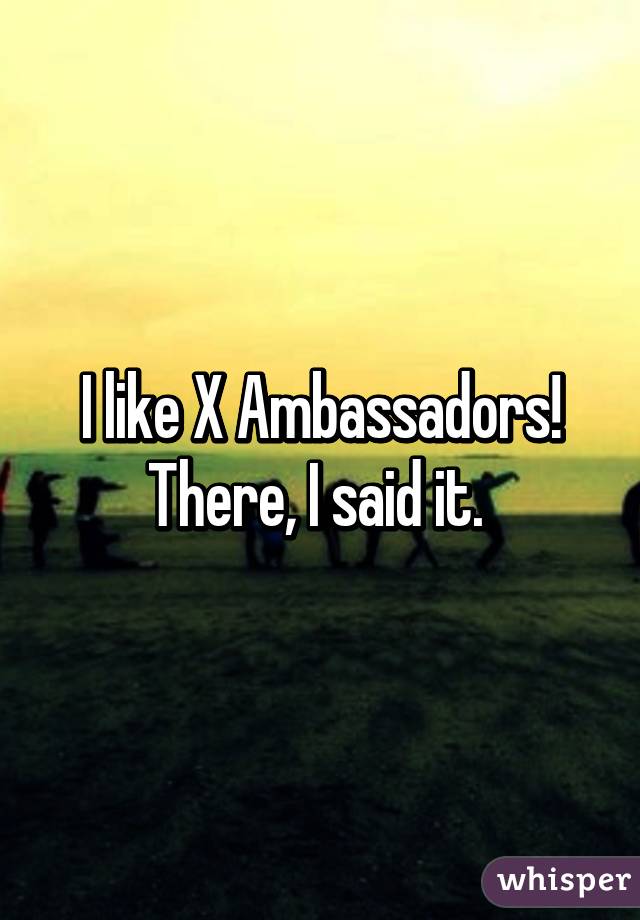 I like X Ambassadors! There, I said it. 