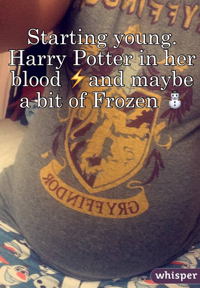 Starting young. Harry Potter in her blood ⚡️and maybe a bit of Frozen ⛄️