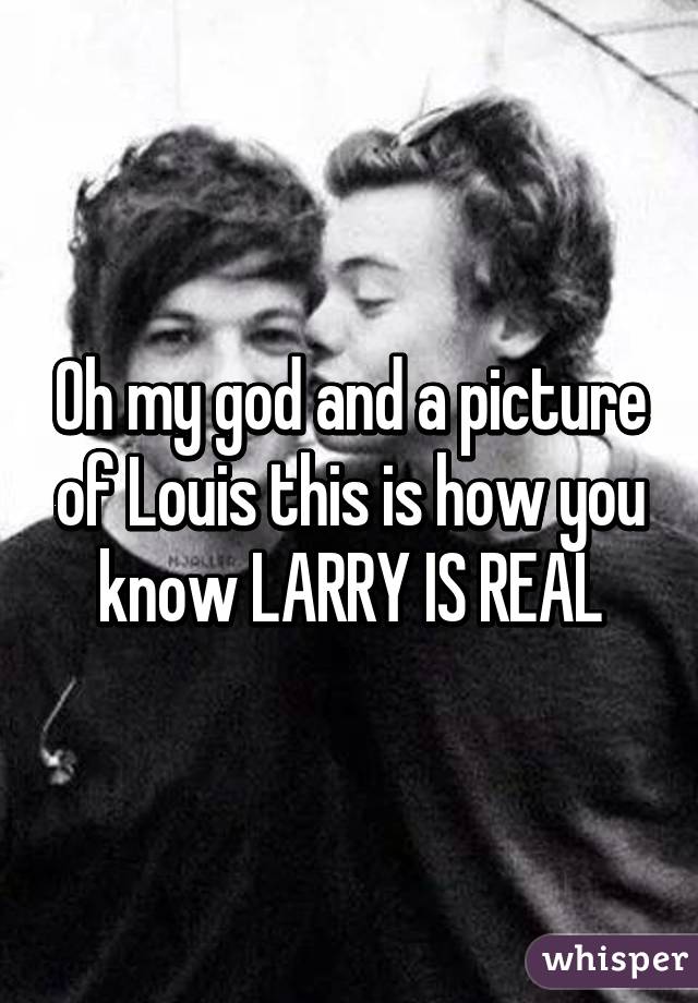 Oh my god and a picture of Louis this is how you know LARRY IS REAL