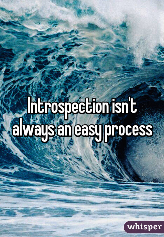 Introspection isn't always an easy process