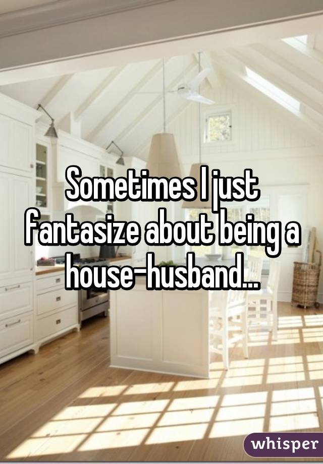 Sometimes I just fantasize about being a house-husband...