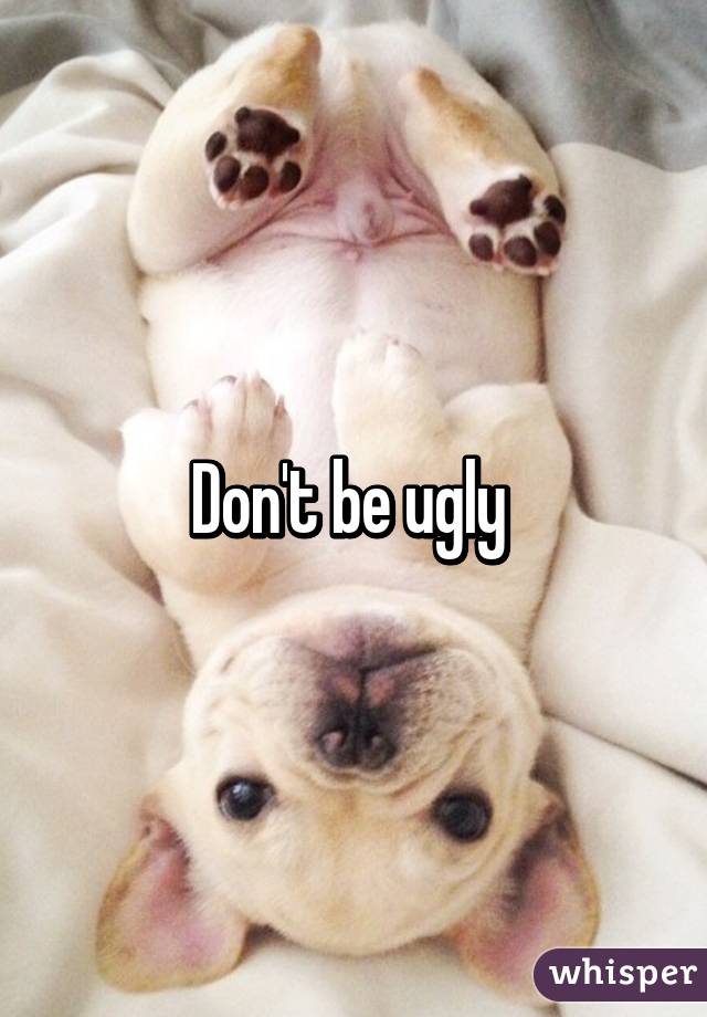 Don't be ugly 