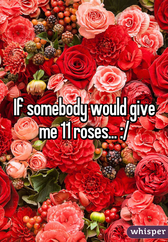 If somebody would give me 11 roses... :/