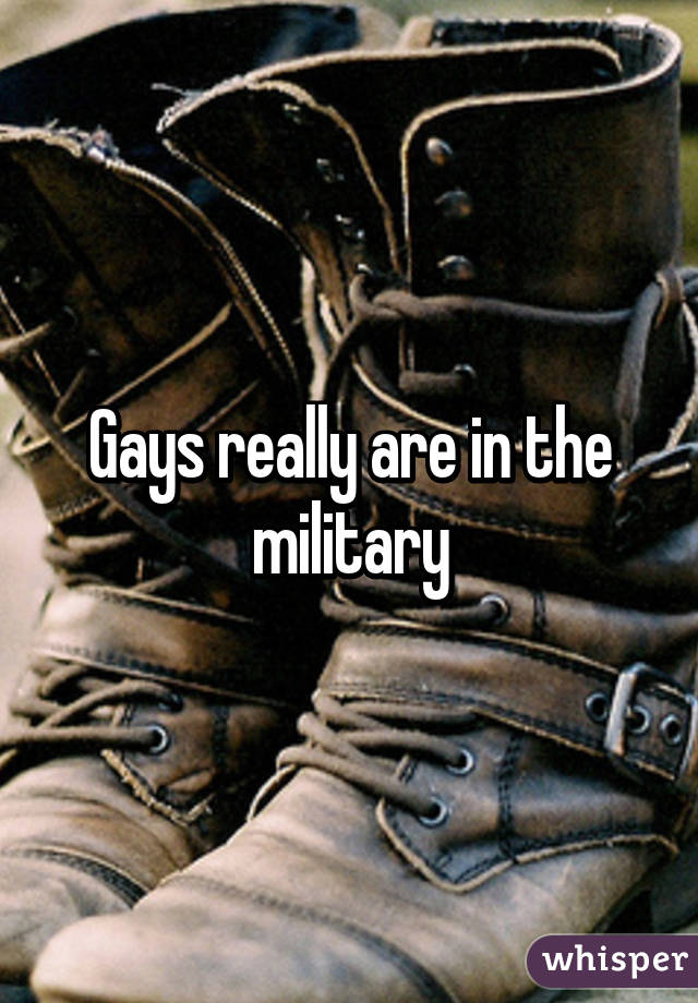 Gays really are in the military