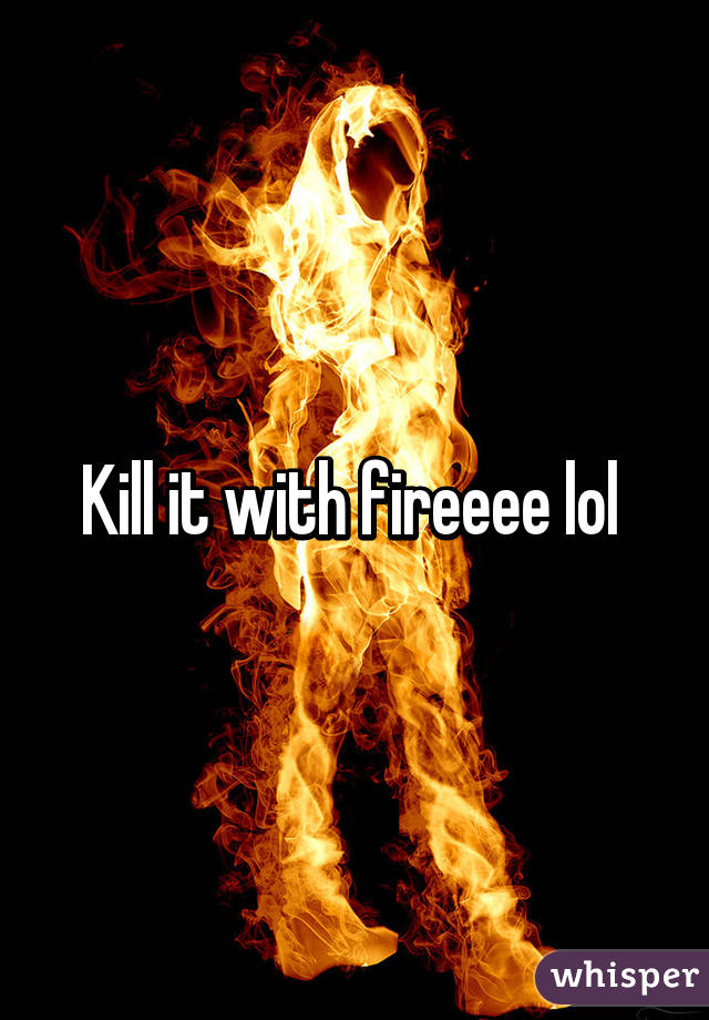 Kill it with fireeee lol 