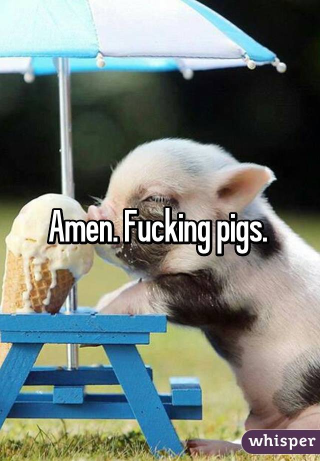 Amen. Fucking pigs. 