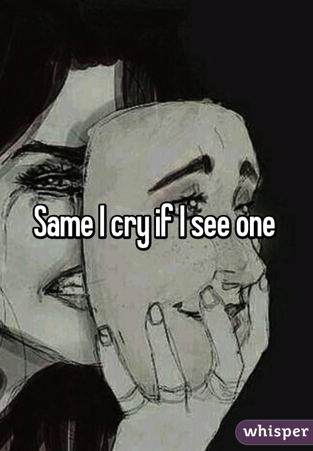 Same I cry if I see one 