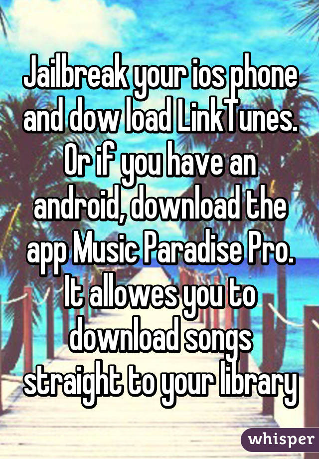 Jailbreak your ios phone and dow load LinkTunes. Or if you have an android, download the app Music Paradise Pro. It allowes you to download songs straight to your library