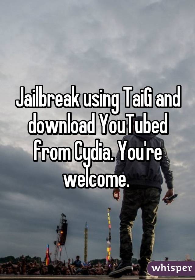 Jailbreak using TaiG and download YouTubed from Cydia. You're welcome. 