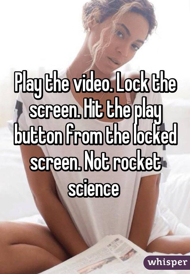 Play the video. Lock the screen. Hit the play button from the locked screen. Not rocket science 