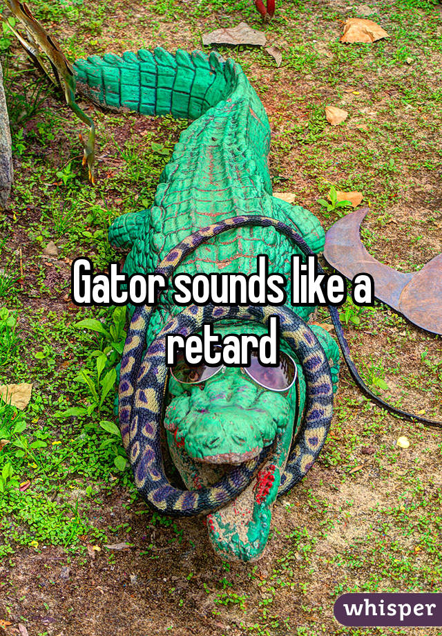 Gator sounds like a retard
