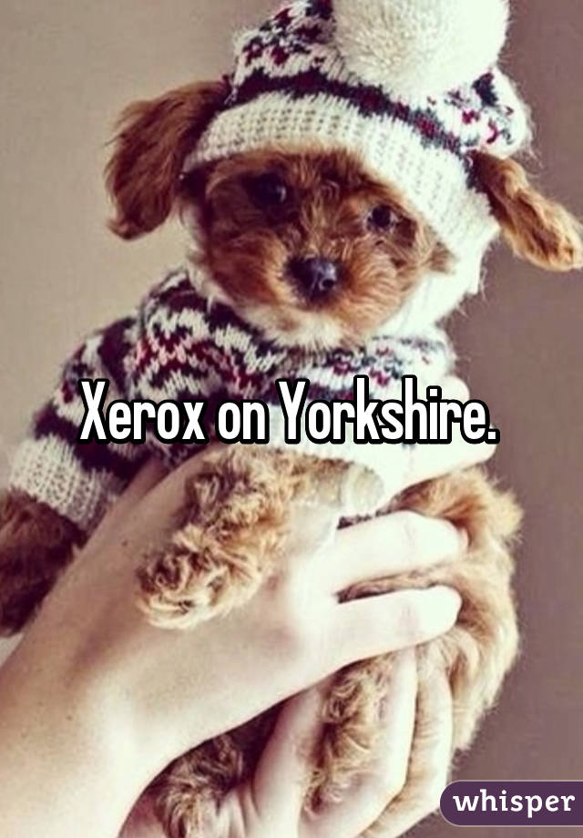 Xerox on Yorkshire. 