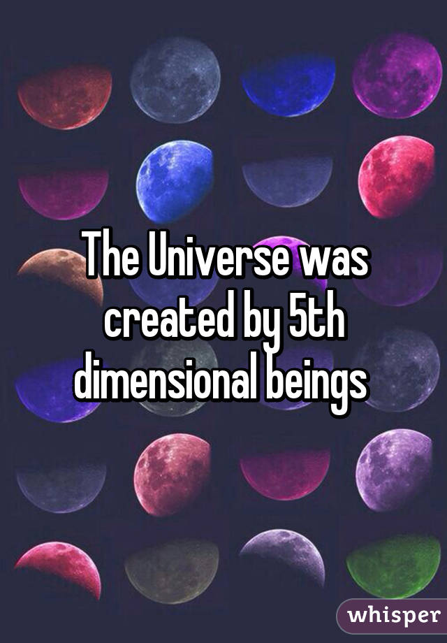 The Universe was created by 5th dimensional beings 