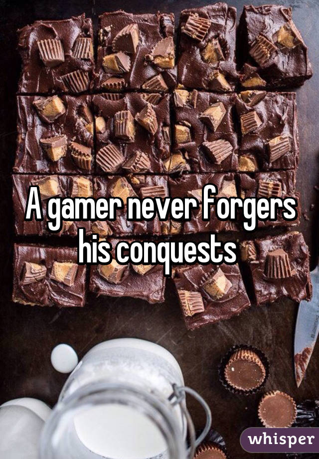 A gamer never forgers his conquests 