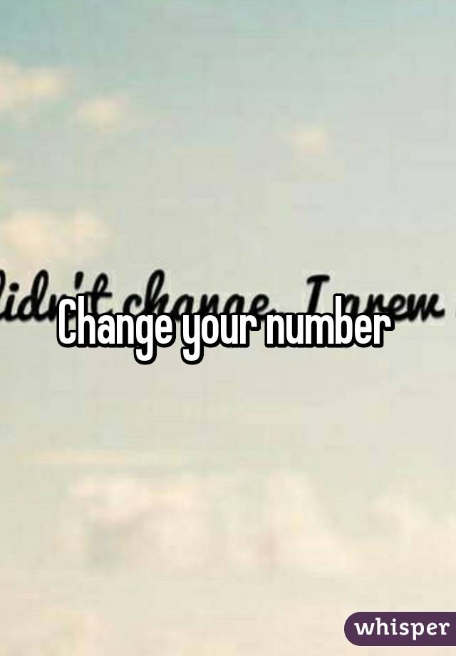 Change your number 