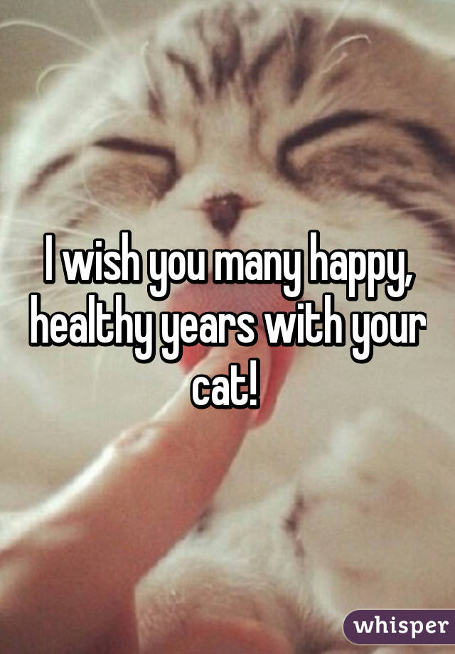 I wish you many happy, healthy years with your cat! 