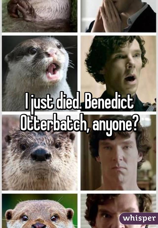 I just died. Benedict Otterbatch, anyone?