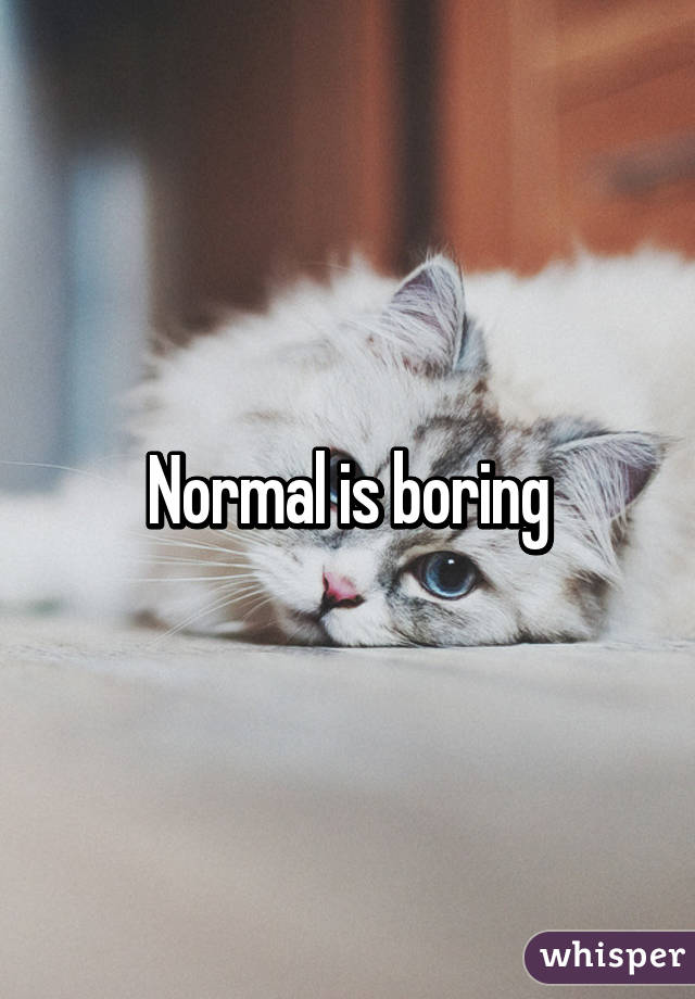 Normal is boring