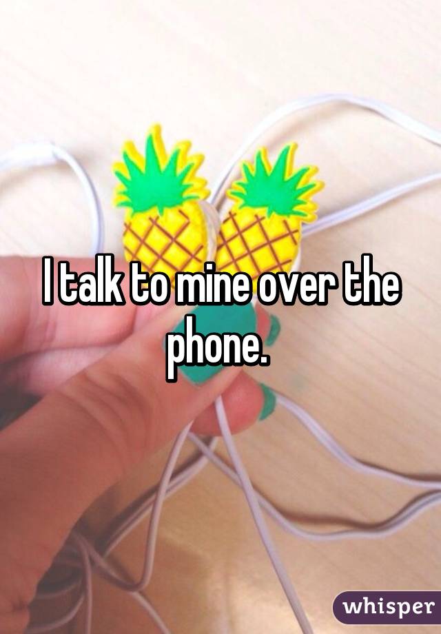 I talk to mine over the phone. 