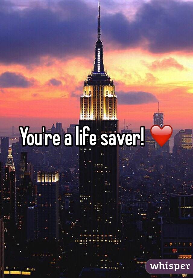 You're a life saver! ❤️️