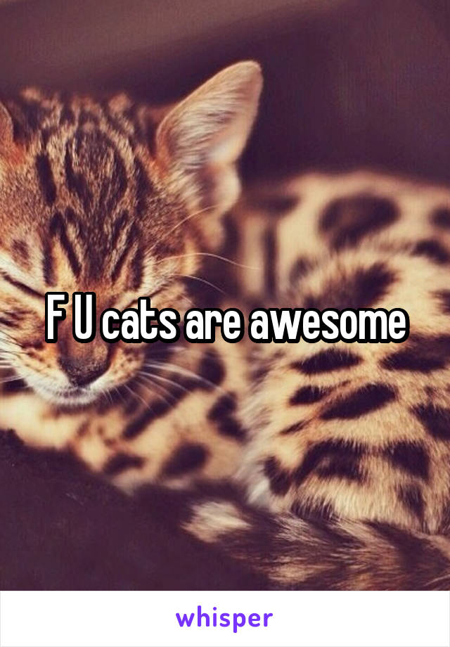 F U cats are awesome