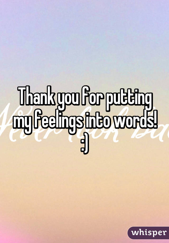 Thank you for putting my feelings into words! :)