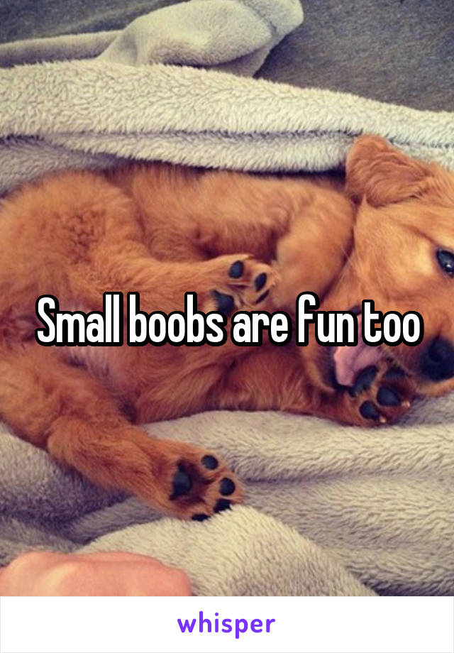 Small boobs are fun too