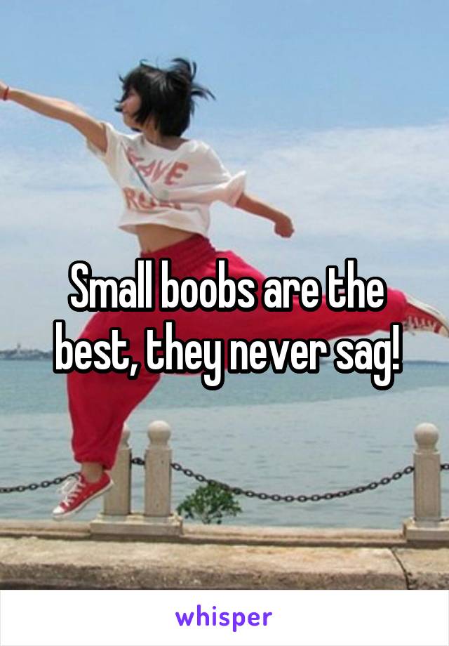Small boobs are the best, they never sag!