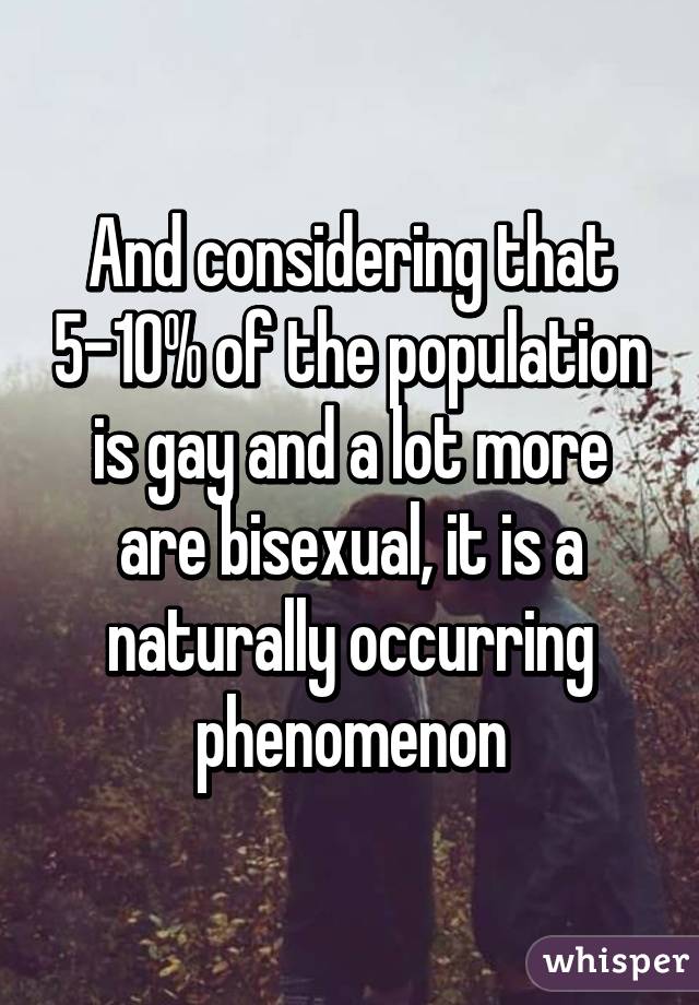 And considering that 5-10% of the population is gay and a lot more are bisexual, it is a naturally occurring phenomenon