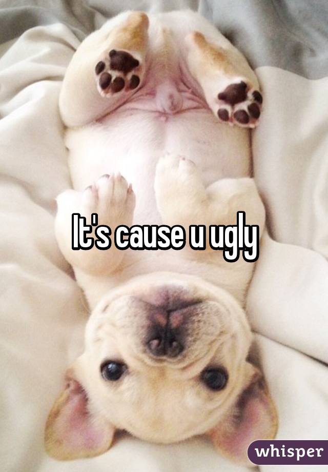 It's cause u ugly