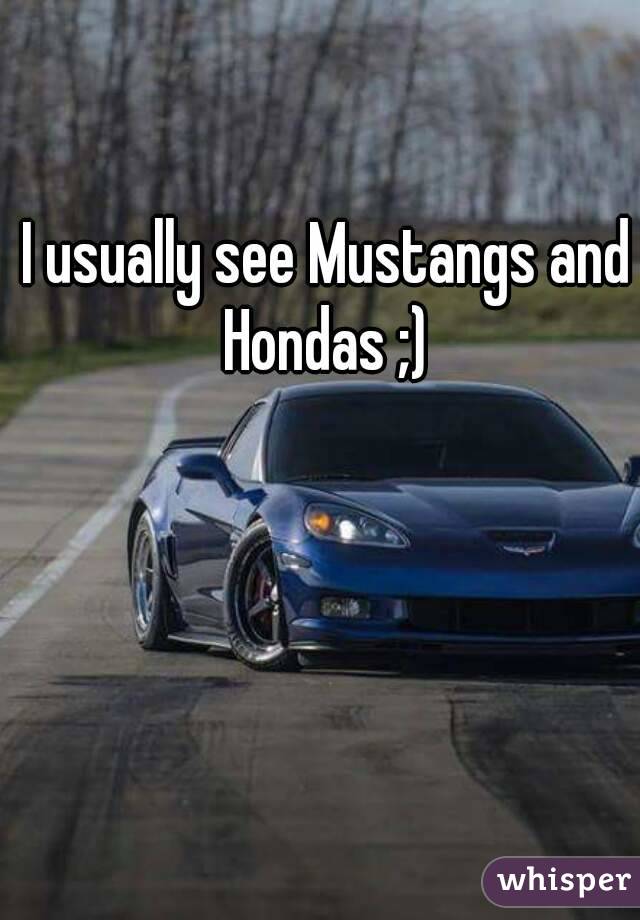 I usually see Mustangs and Hondas ;) 