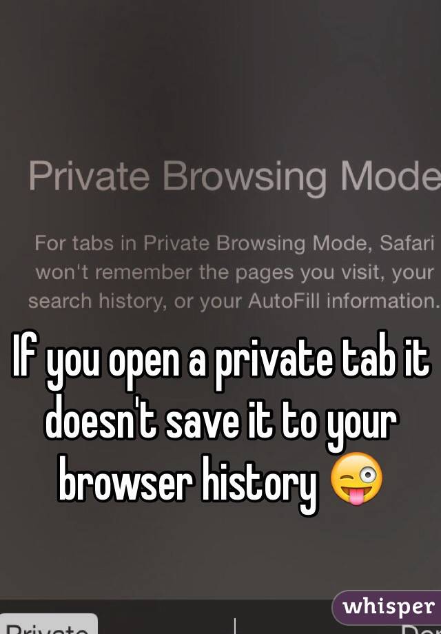 If you open a private tab it doesn't save it to your browser history 😜