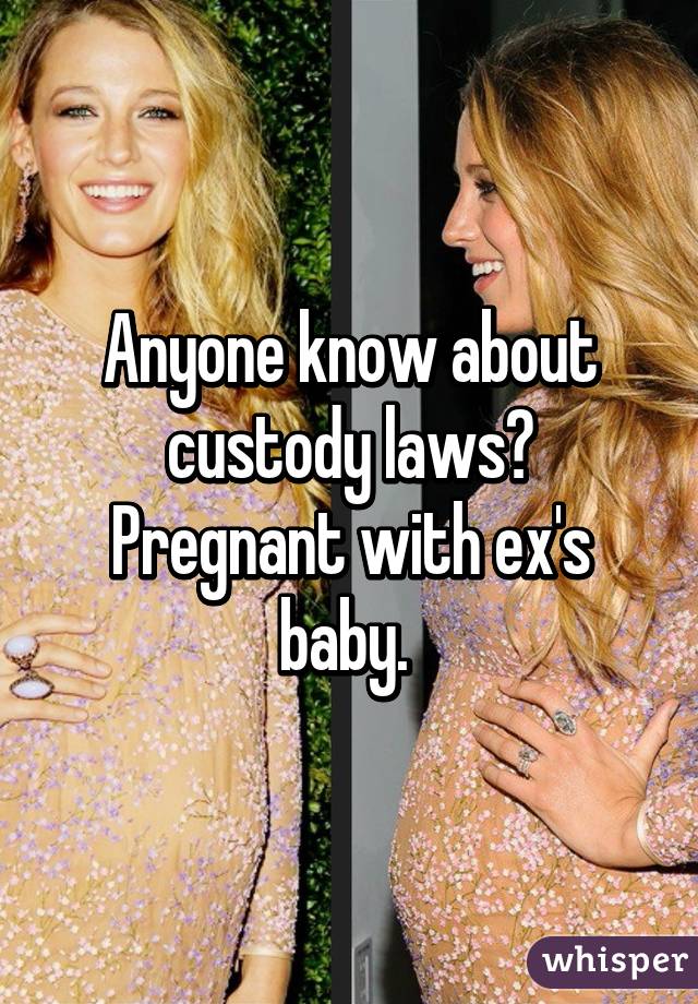 Anyone know about custody laws? Pregnant with ex's baby. 