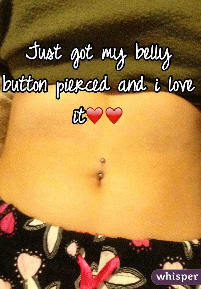 Just got my belly button pierced and i love it❤️❤️