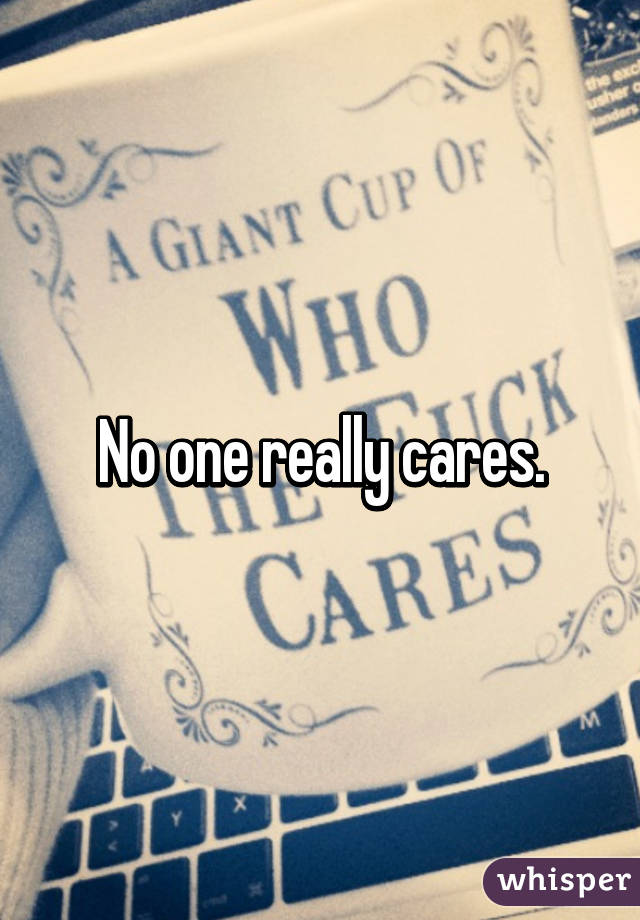 No one really cares.