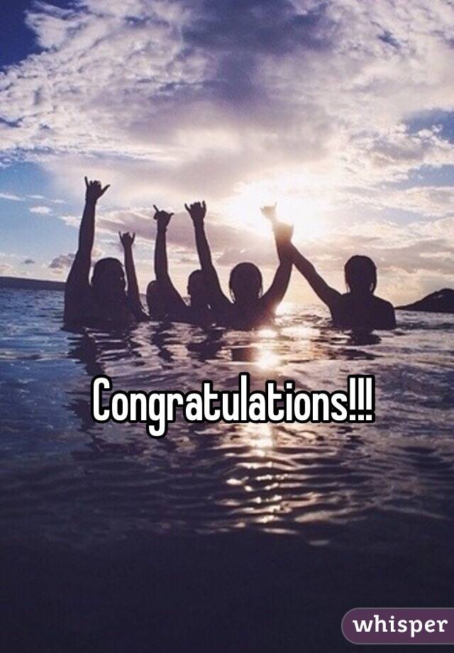 Congratulations!!!