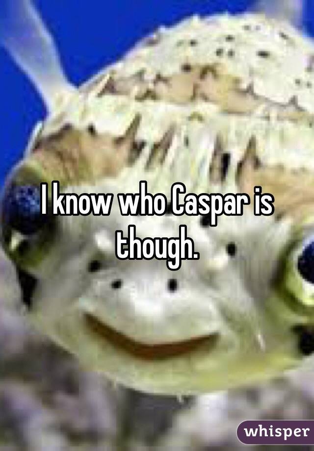 I know who Caspar is though. 

