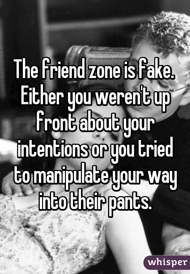 The friend zone is fake.  Either you weren't up front about your intentions or you tried to manipulate your way into their pants.