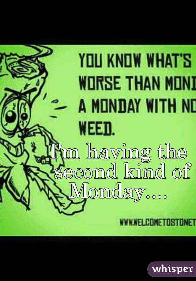 I'm having the second kind of Monday.... 