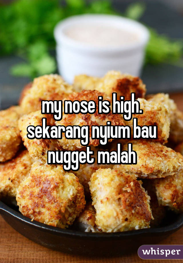 my nose is high. sekarang nyium bau nugget malah