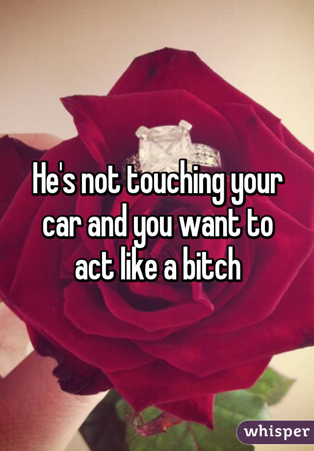 He's not touching your car and you want to act like a bitch