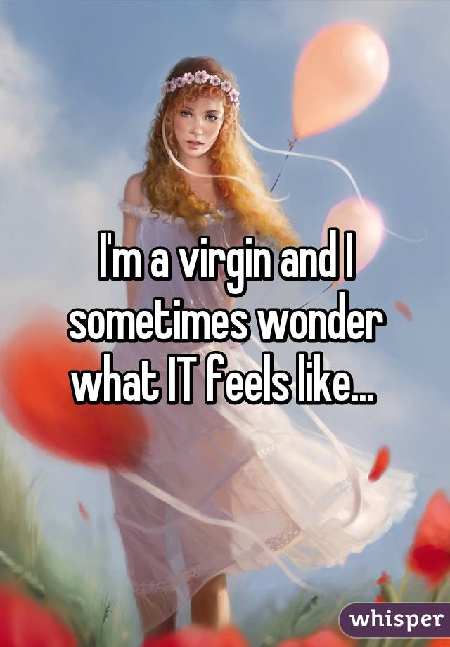 I'm a virgin and I sometimes wonder what IT feels like... 