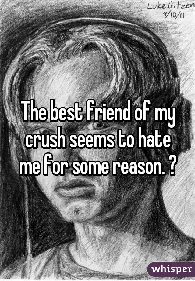 The best friend of my crush seems to hate me for some reason. 😞