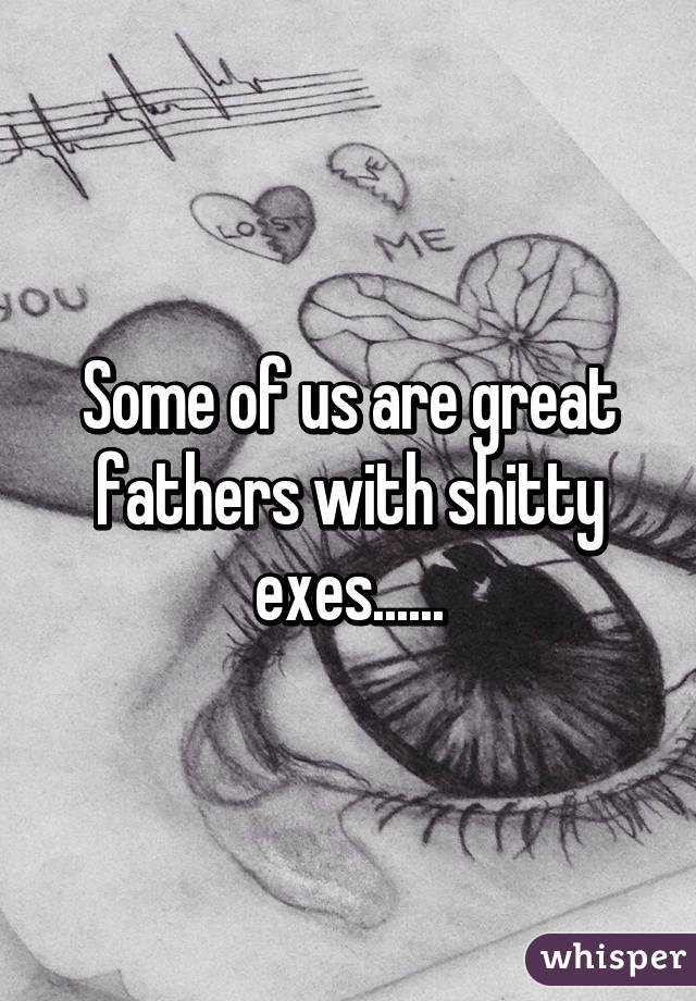 Some of us are great fathers with shitty exes......