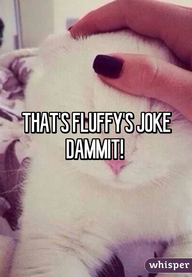 THAT'S FLUFFY'S JOKE DAMMIT! 