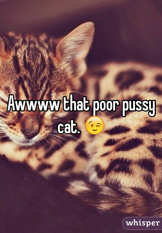 Awwww that poor pussy cat. 😉